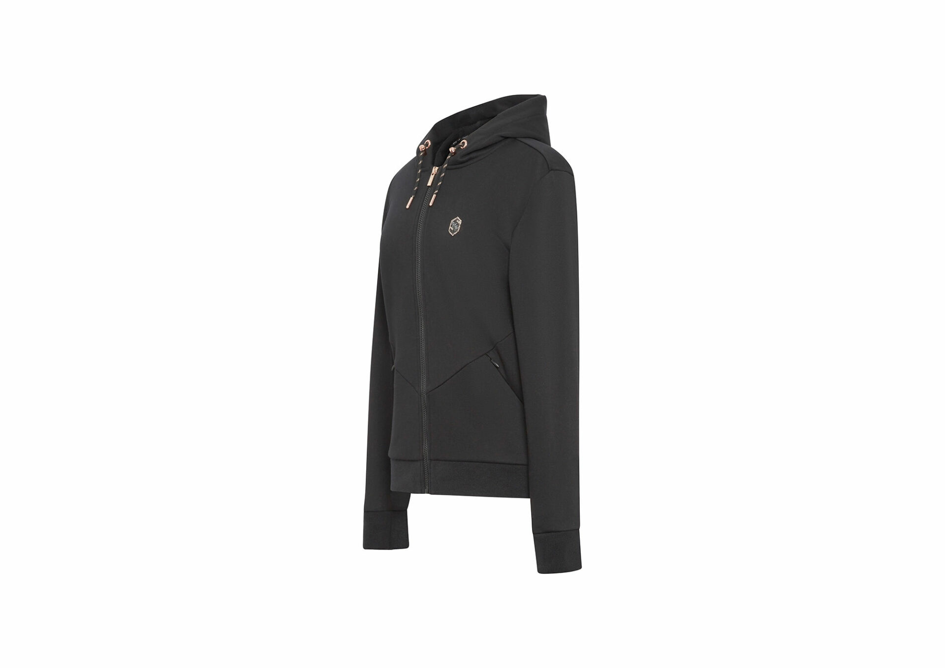 Samshield Berenice Ladies Full zip Sweatshirt Black - Image 3