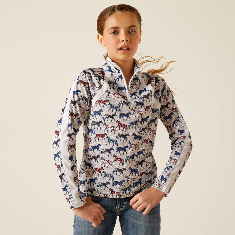 Ariat Youth Sunstopper 3.0 LS Baselayer Painted Ponnies - Image 2
