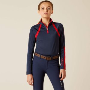 Ariat Youth Sunstopper 3.0 LS Baselayer Baked Apple