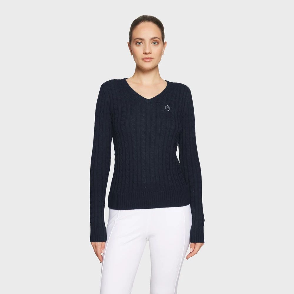 Samshield Ladies Lisa Winter Jumper Navy & Silver - Image 2