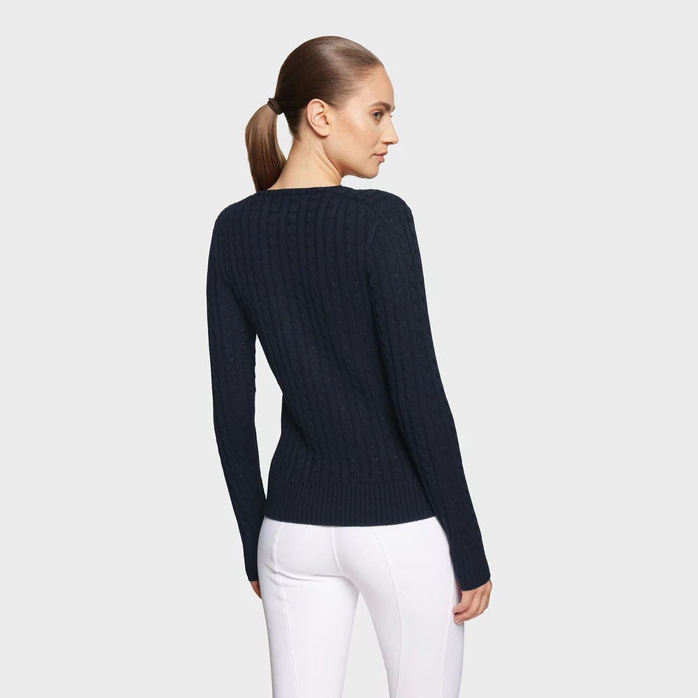 Samshield Ladies Lisa Winter Jumper Navy & Silver - Image 3