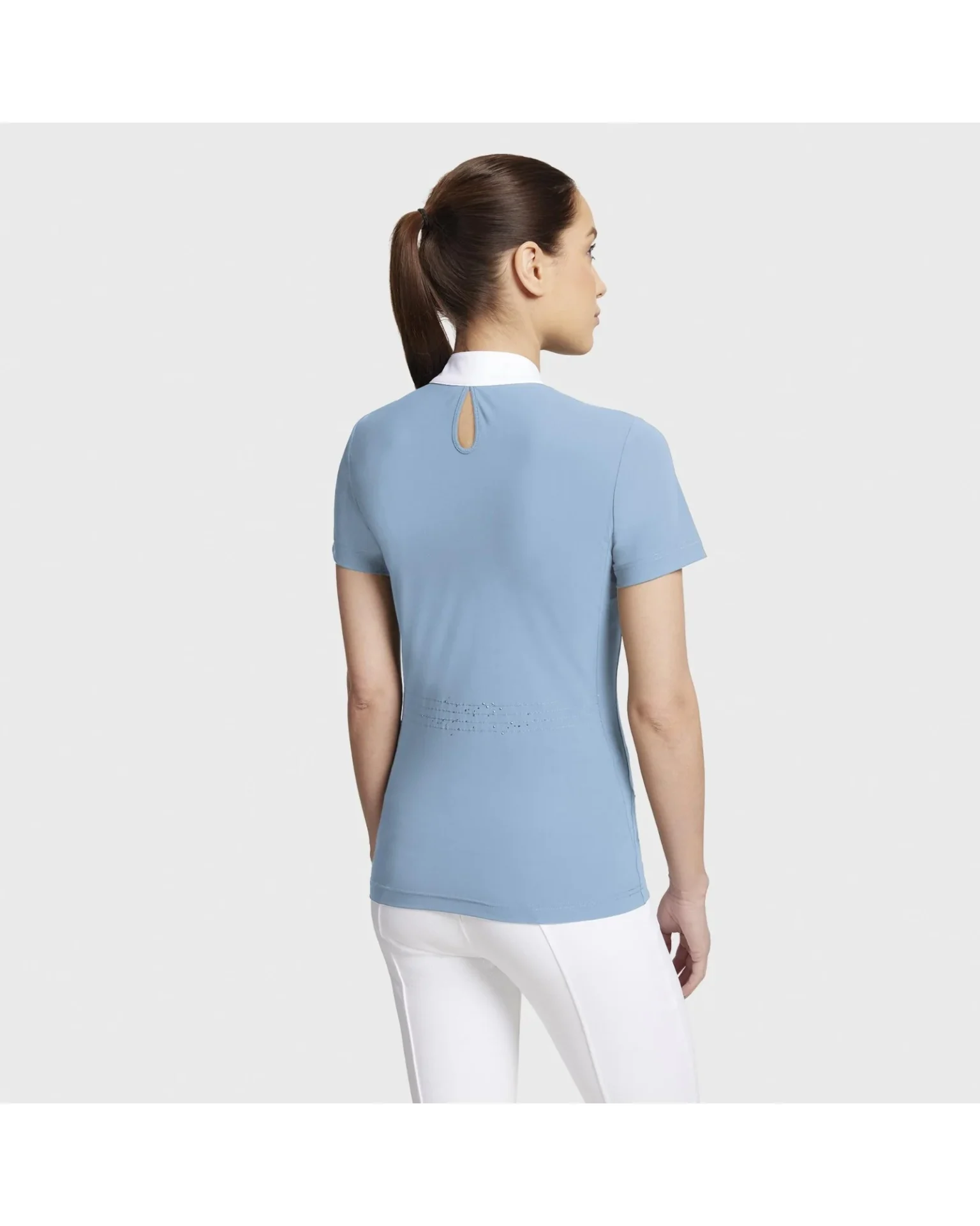 Samshield Ladies Louison Crystal Short Sleeve Show Shirt Cashmere Blue - Image 3