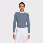 Samshield Ladies Louison Crystal Long Sleeve Show Shirt Dusty Blue - Image 3