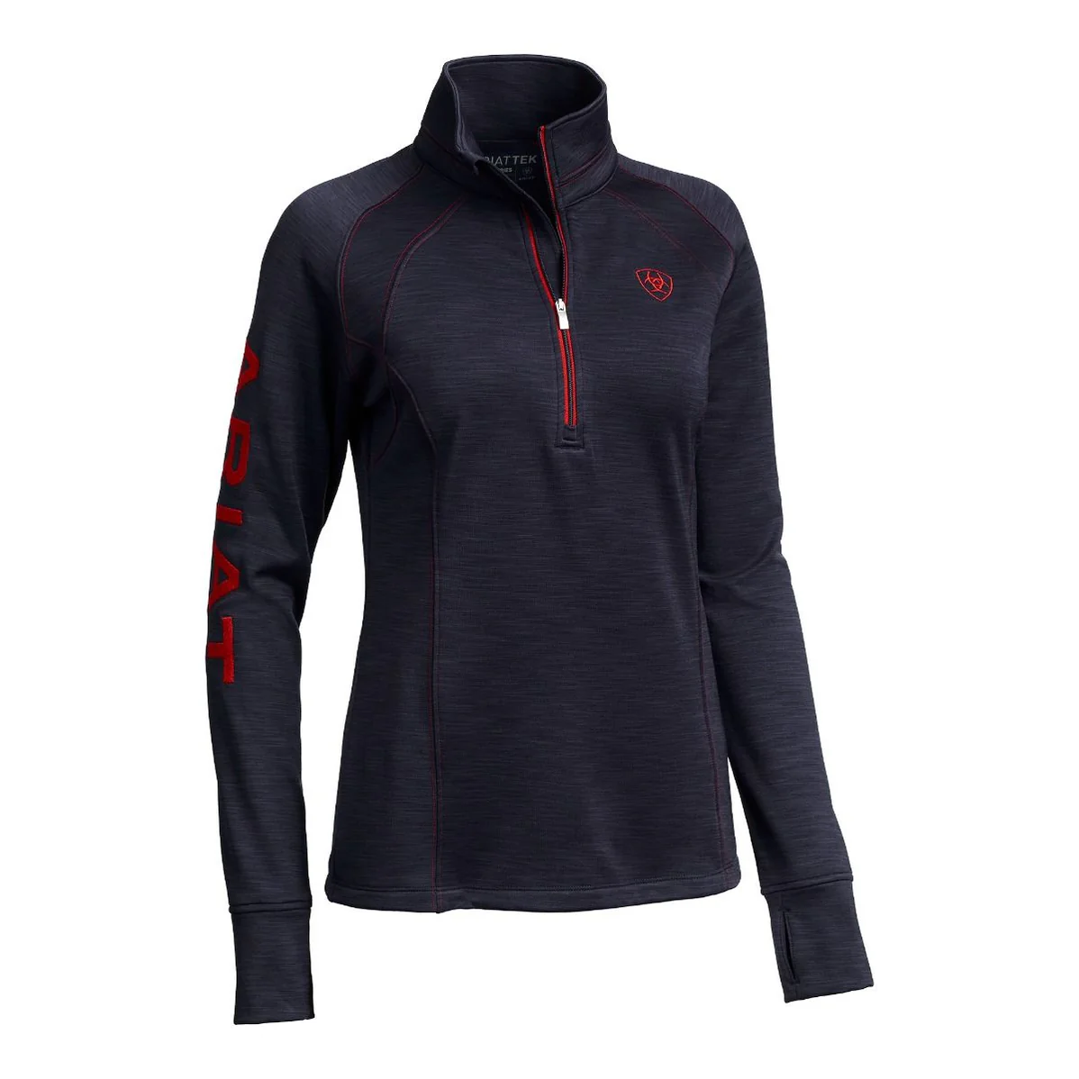 Ariat Unisex Youth TeK Team 1/2 Zip Sweatshirt Navy Heather - Image 3