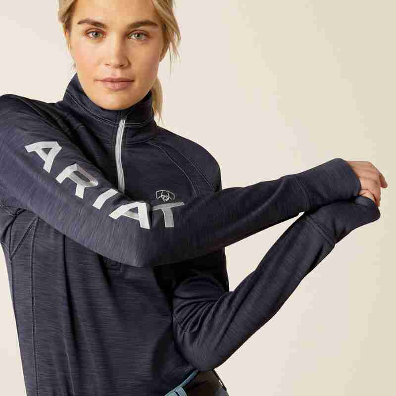 Ariat Women's Tek Team 1/2 Zip Sweatshirt Blue Heather