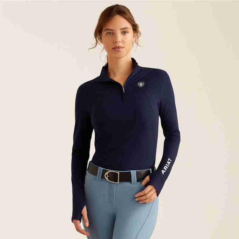 Ariat Women's Lowell 3.0 1/4 Zip Baselayer Navy Eclipse