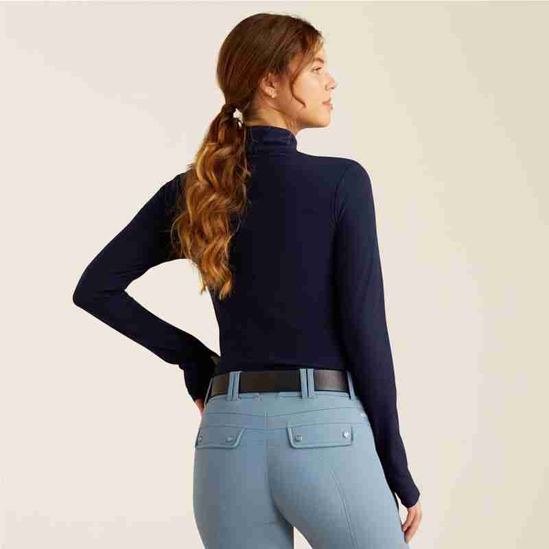 Ariat Women's Lowell 3.0 1/4 Zip Baselayer Navy Eclipse - Image 2