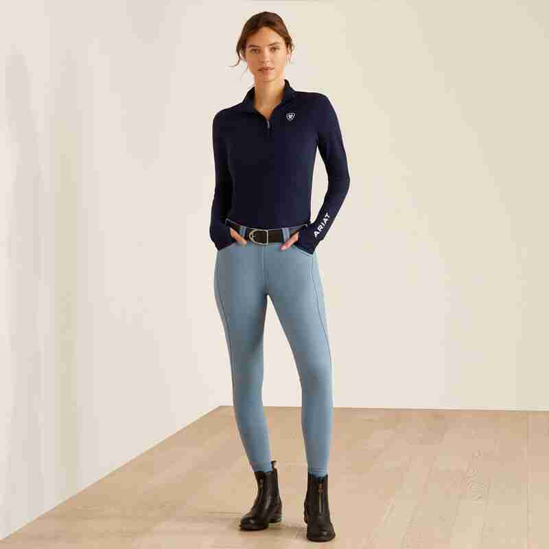 Ariat Women's Lowell 3.0 1/4 Zip Baselayer Navy Eclipse - Image 4