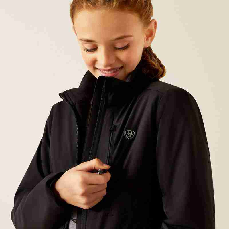 Ariat Youth Rion Stretchshell Insulated Jacket - Black - Image 4