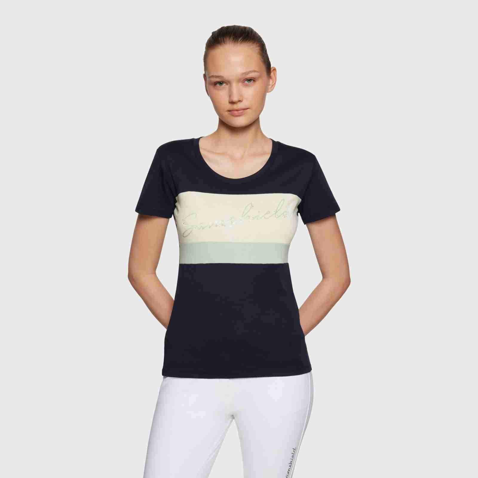 Samshield Alba Crystals T-Shirt Navy/Pistaccio - Image 2