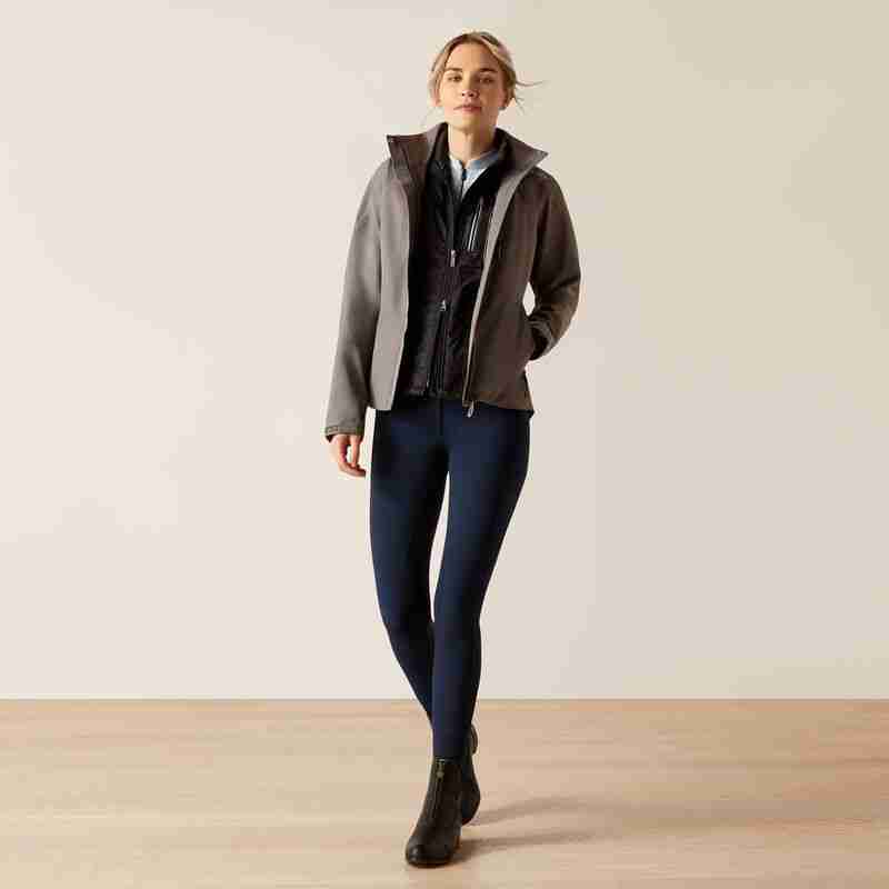 Ariat Ladies Coastal Waterproof Jacket - Plum Grey - Image 3