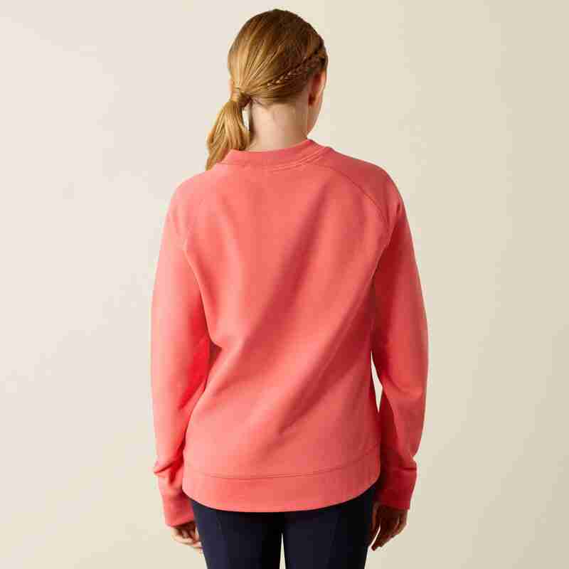 Ariat Unisex Youth Benicia Sweatshirt - Coral Paradise - Image 2