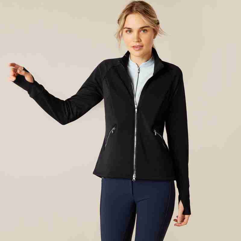Ariat Ladies Bellatrix Full Zip Sweatshirt - Black - Image 2