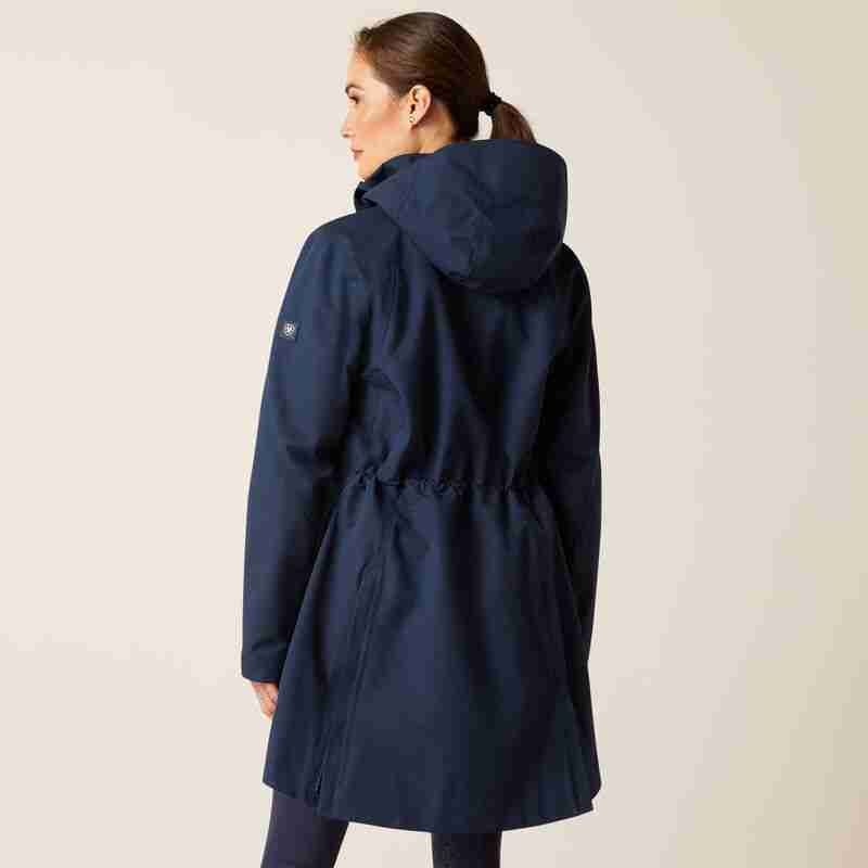 Ariat Ladies Coastal Long Waterproof Parka - Navy - Image 2