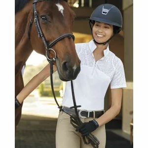 Ariat Ladies Airway Short Sleeve Show Shirt - White