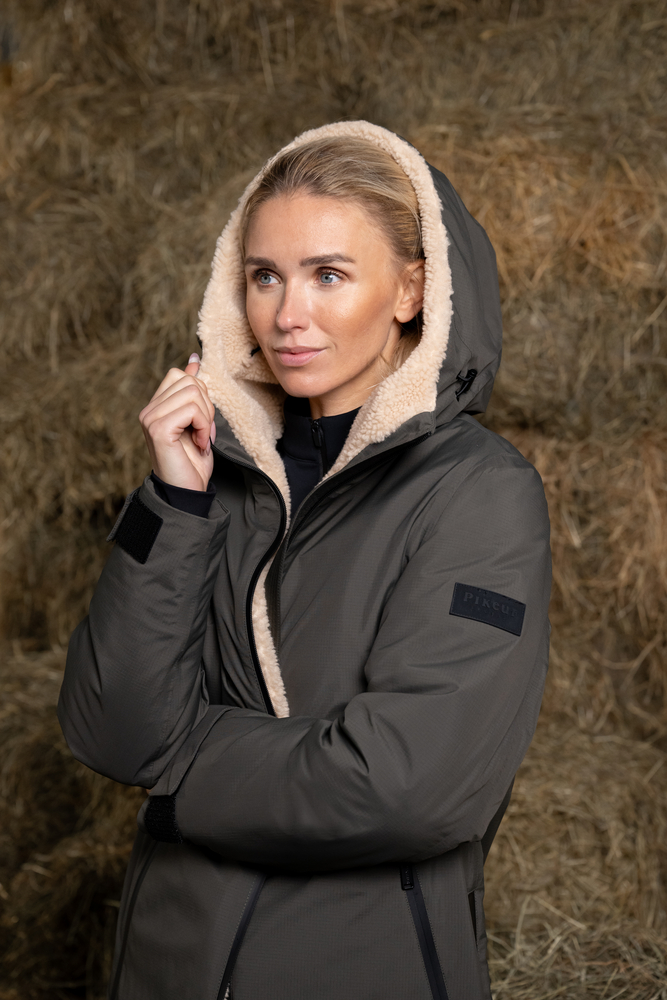 Pikeur Raincoat 8022 Sports - Deep Khaki - Image 5