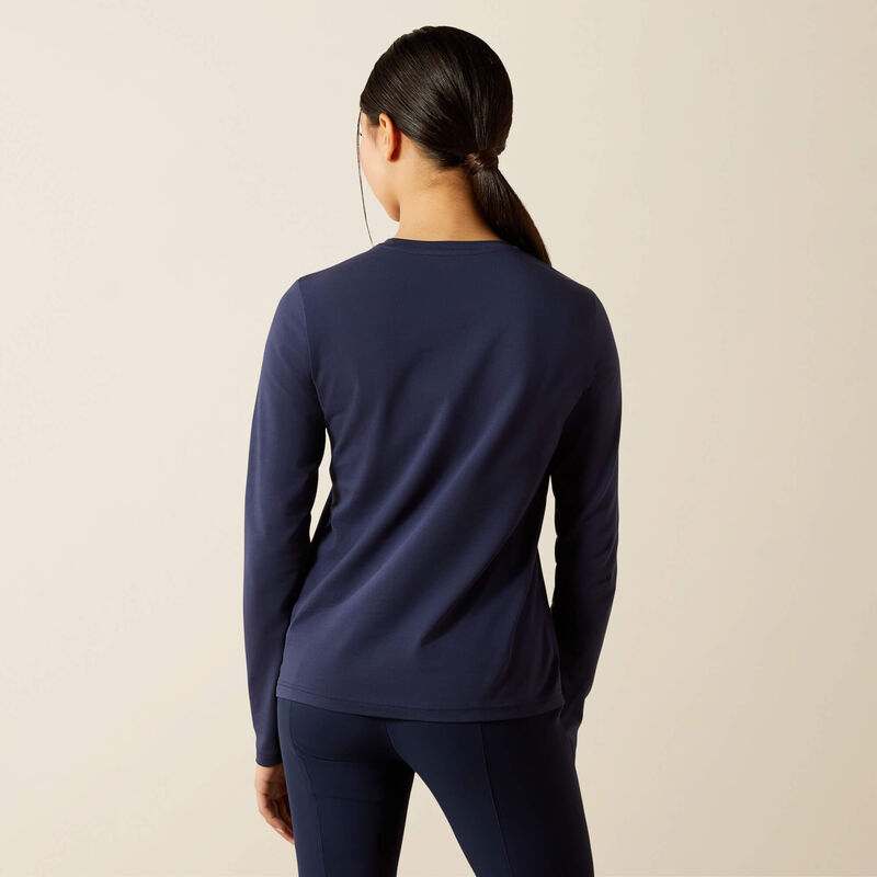 Ariat Youth Unisex Liberty Jump LS T-Shirt - Navy - Image 2