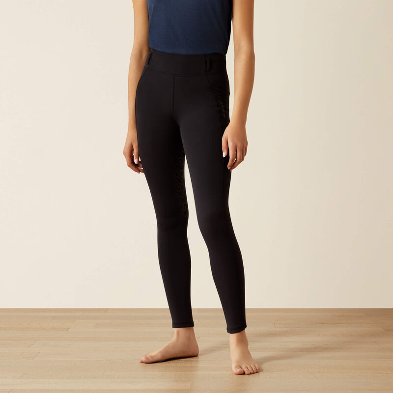 Ariat Unisex Youth Venture 2.0 Thermal Full Seat Tight - Black - Image 2