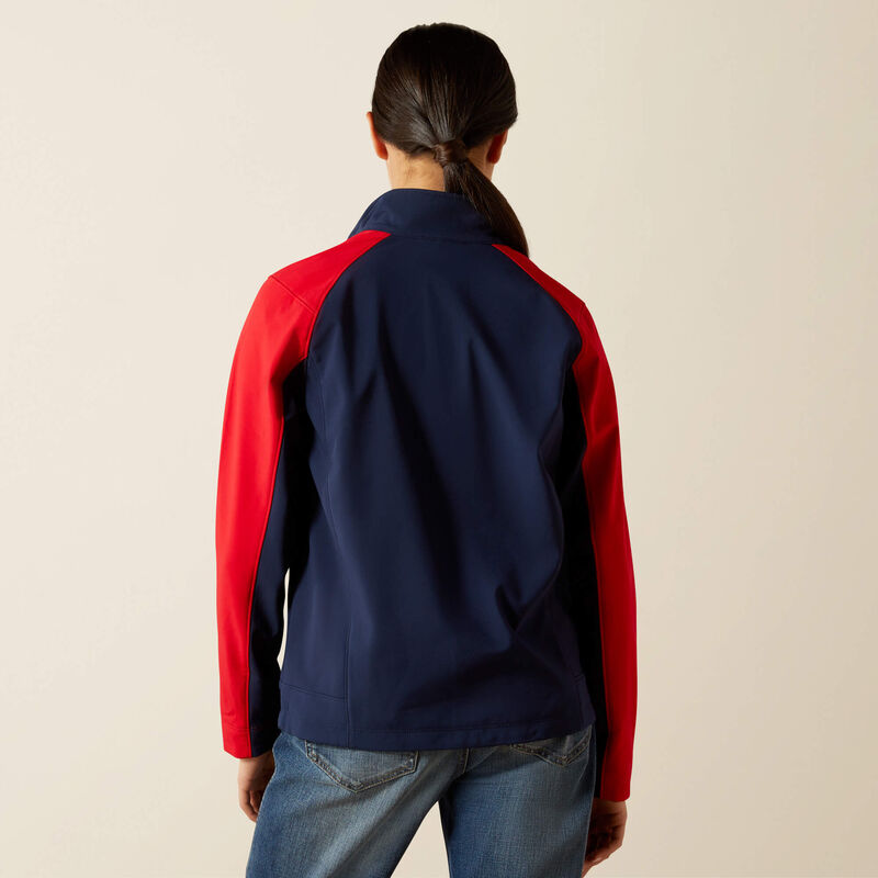 Ariat Unisex Youth Team EQ Jacket - Navy /Red - Image 2