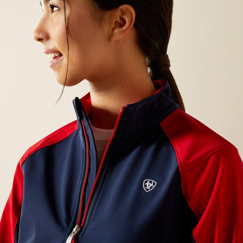 Ariat Unisex Youth Team EQ Jacket - Navy /Red - Image 4