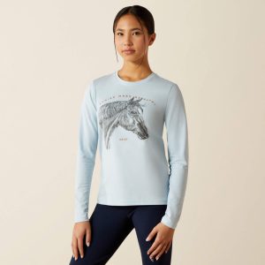 Ariat Unisex Youth Happy LS T-Shirt - Skyway