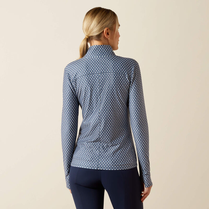 Ariat Lowell 3.0 1/4 Zip Baselayer - China Blue Arrows - Image 2