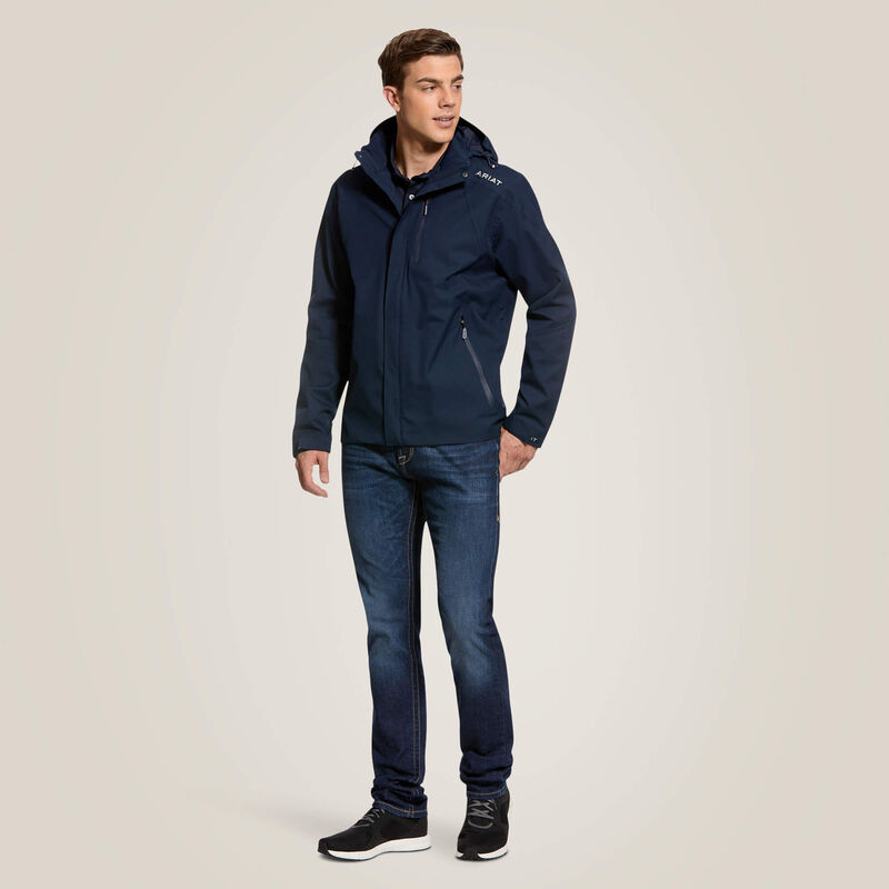 Ariat Mens Coastal Waterproof Jacket - Navy - Image 5