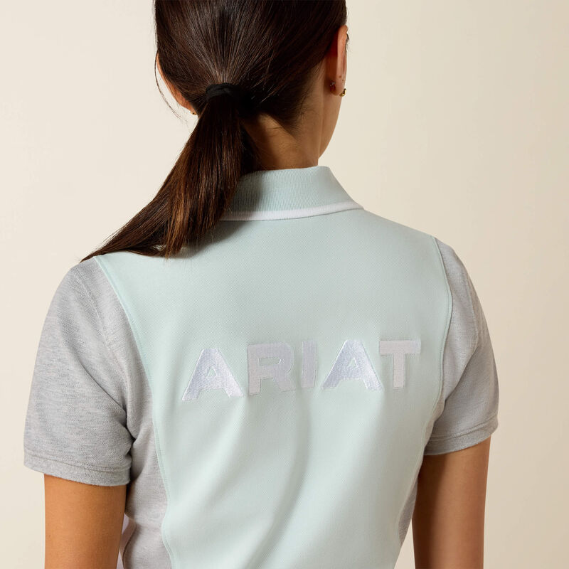 Ariat Women's Taryn SS Polo - Starlight / Heather Grey - Image 4