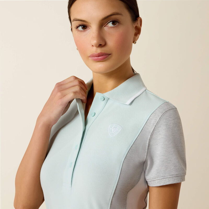 Ariat Women's Taryn SS Polo - Starlight / Heather Grey - Image 5