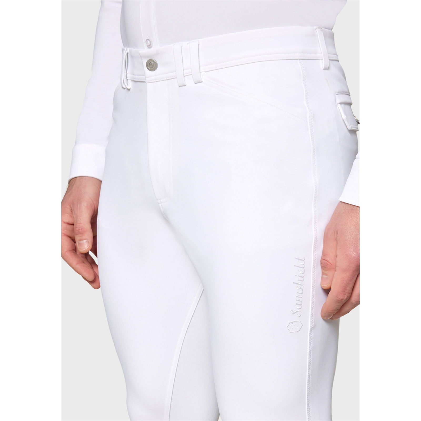 Samshield Raphael Men's Knee Grip Breeches - White - Image 3
