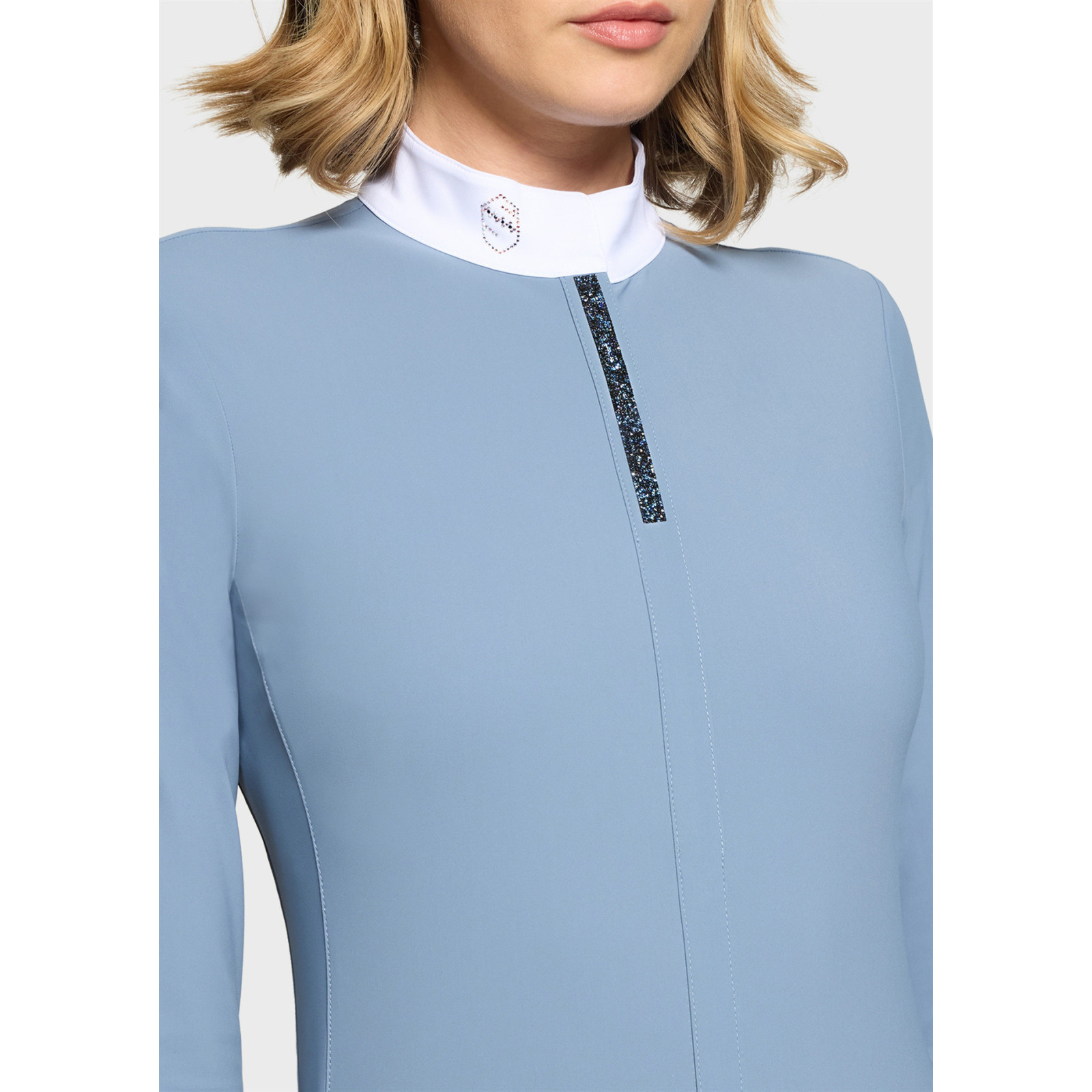 Samshield Roxanne Premium Ladies Long Sleeve Show Shirt Dusty Blue