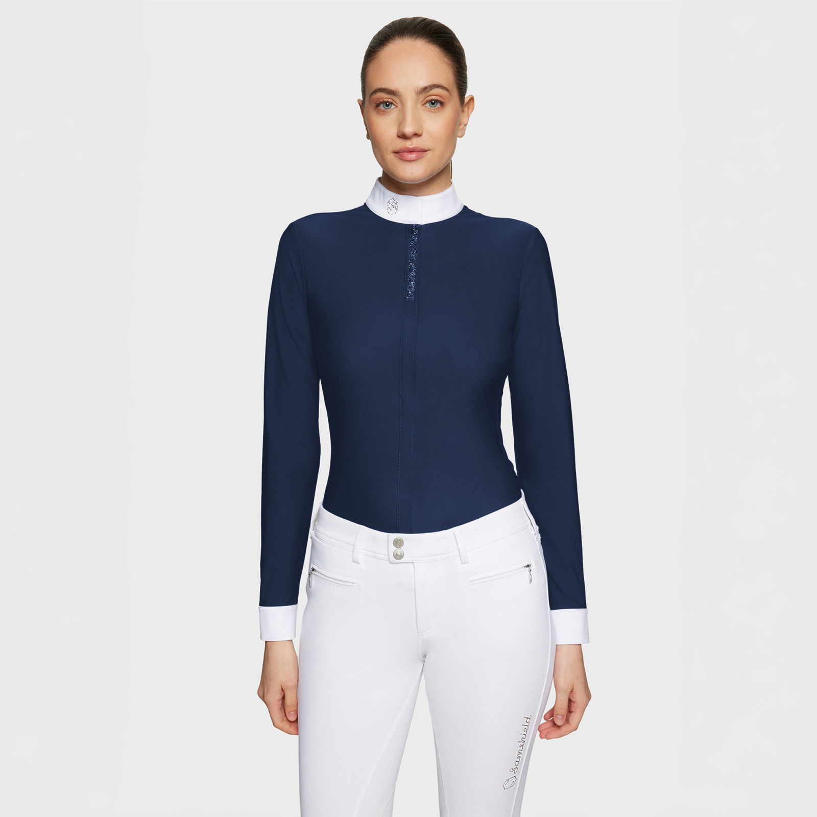 Samshield Roxanne Premium Ladies Long Sleeve Show Shirt Sapphire
