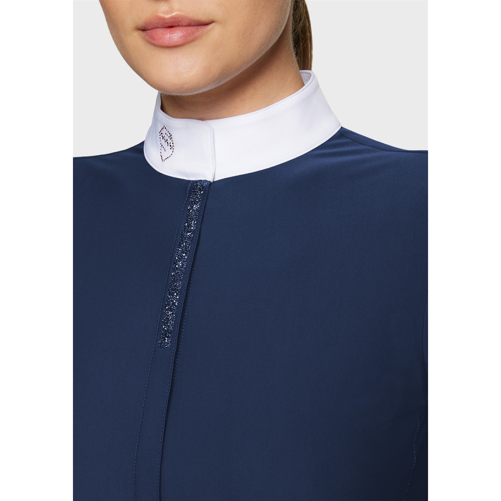 Samshield Roxanne Premium Ladies Long Sleeve Show Shirt Sapphire - Image 3