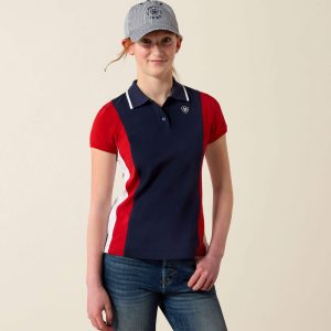 Ariat Taryn Polo Shirt - Navy & Red