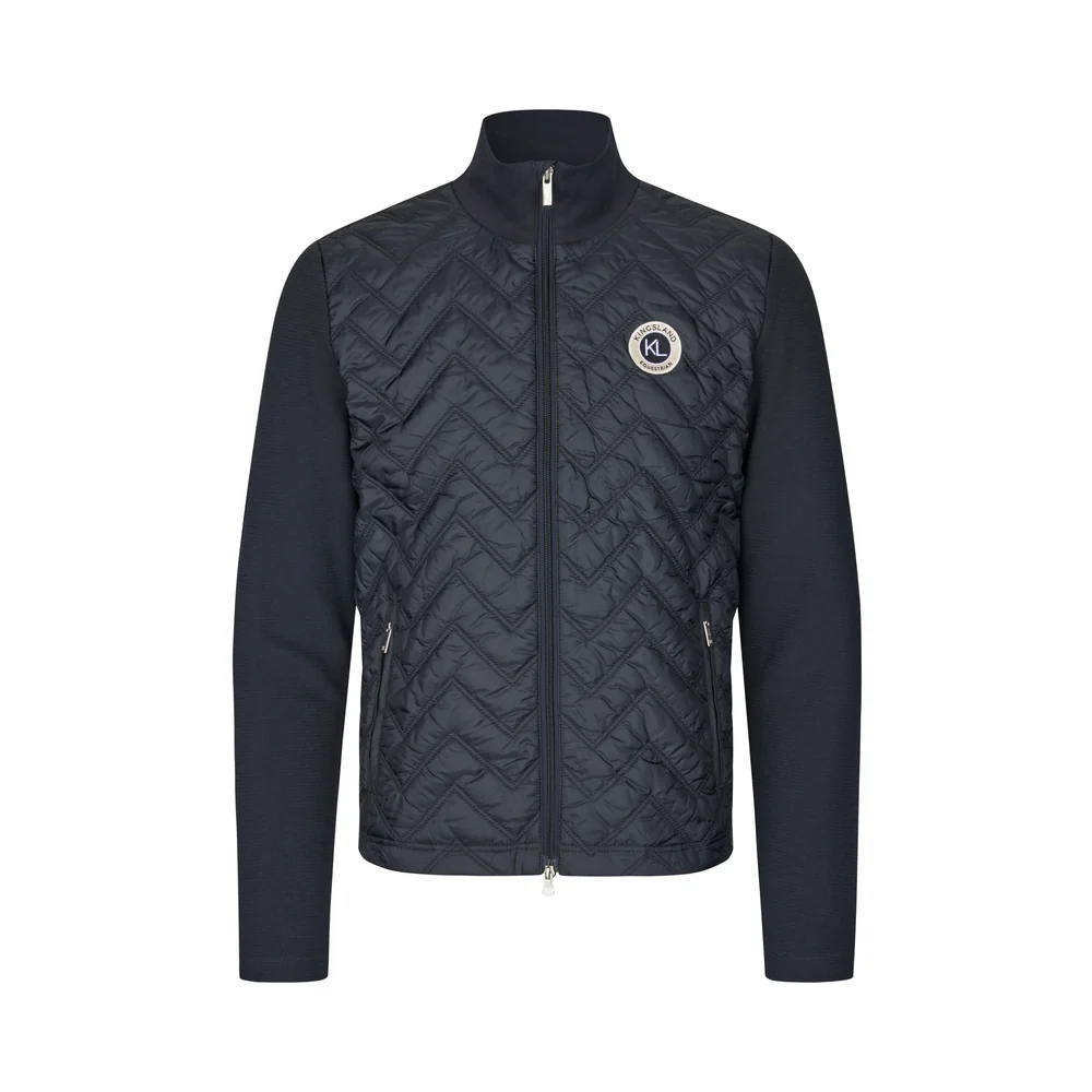KLLedger Mens Quilted Riding Jacket - Navy - Image 2