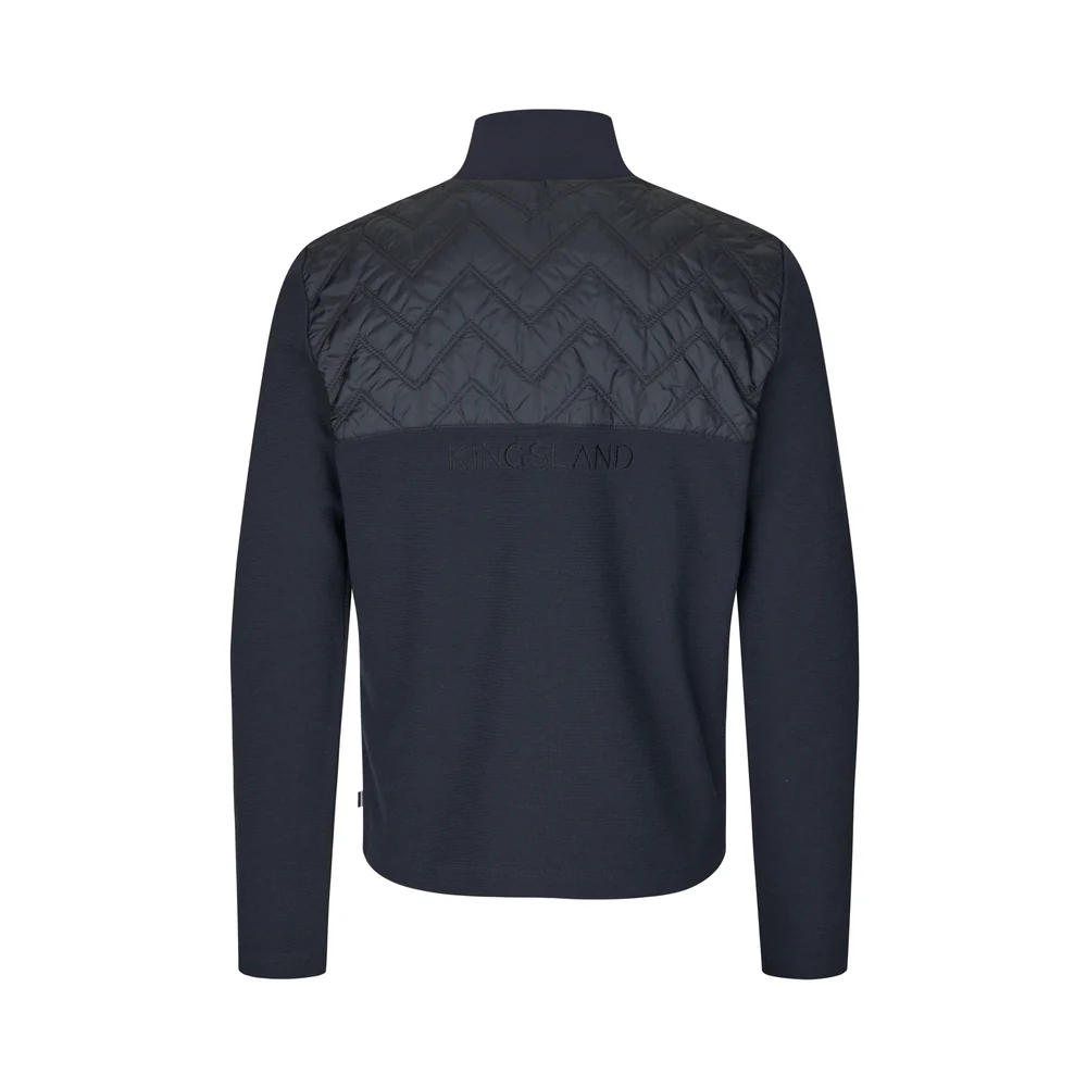 KLLedger Mens Quilted Riding Jacket - Navy - Image 3