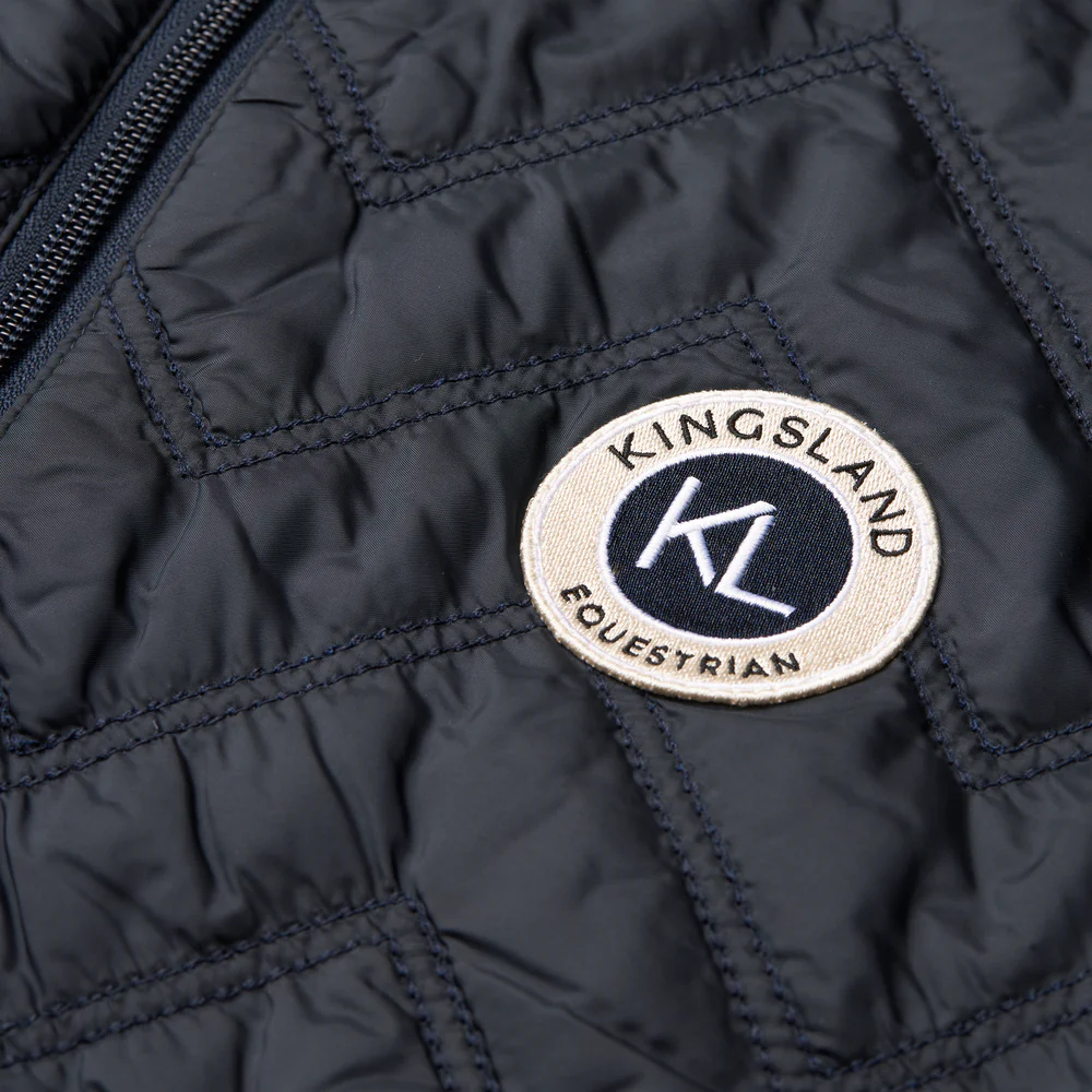 KLLedger Mens Quilted Riding Jacket - Navy - Image 4