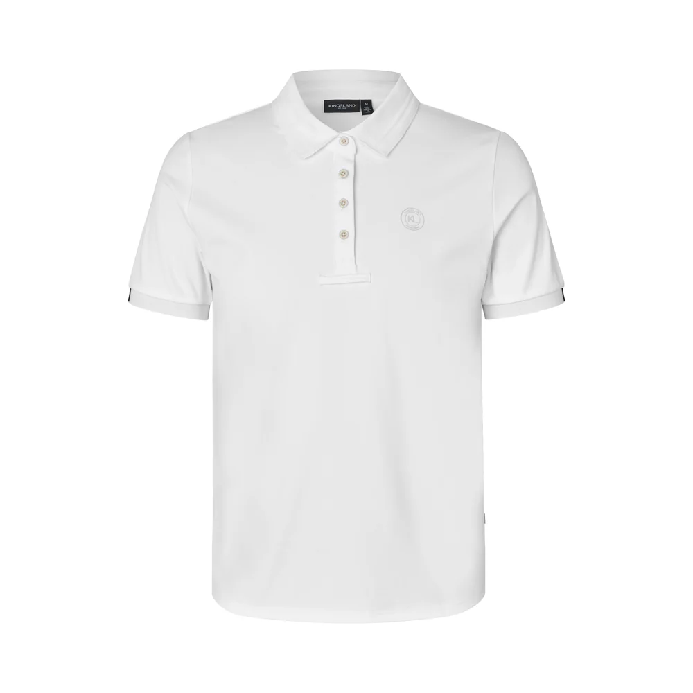 KLLorenzo Mens Polo Pique Show Shirt - White - Image 2
