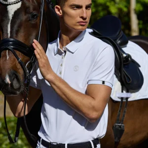 KLLorenzo Mens Polo Pique Show Shirt - White