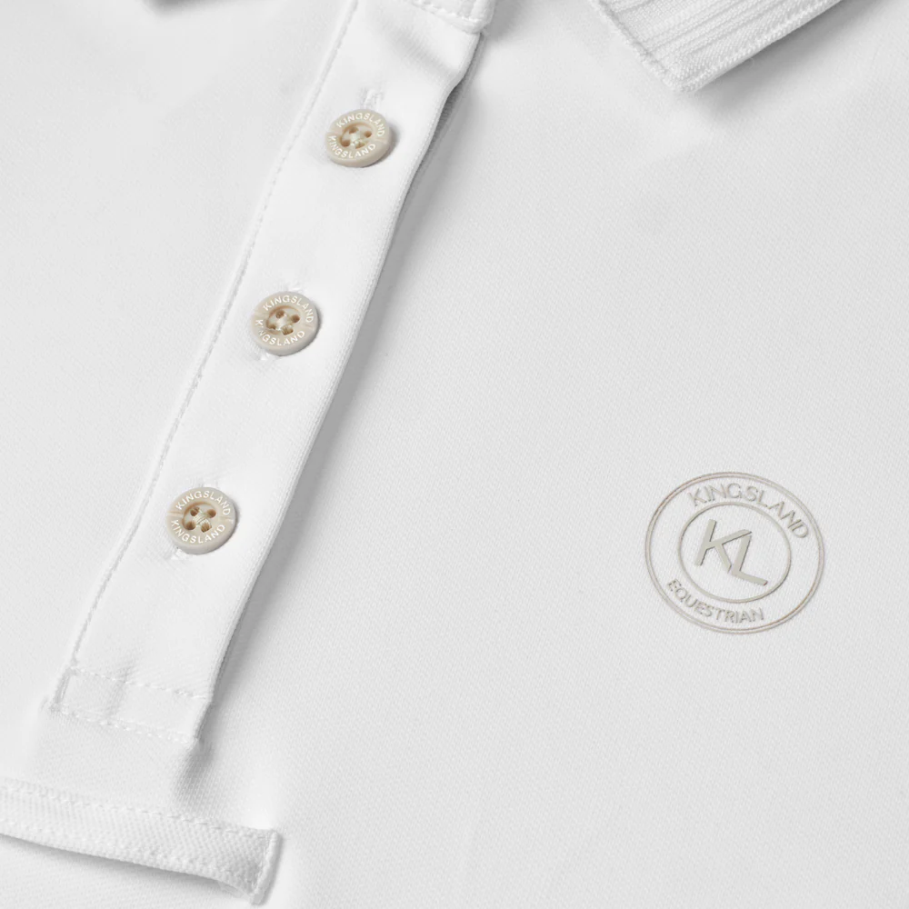 KLLorenzo Mens Polo Pique Show Shirt - White - Image 5