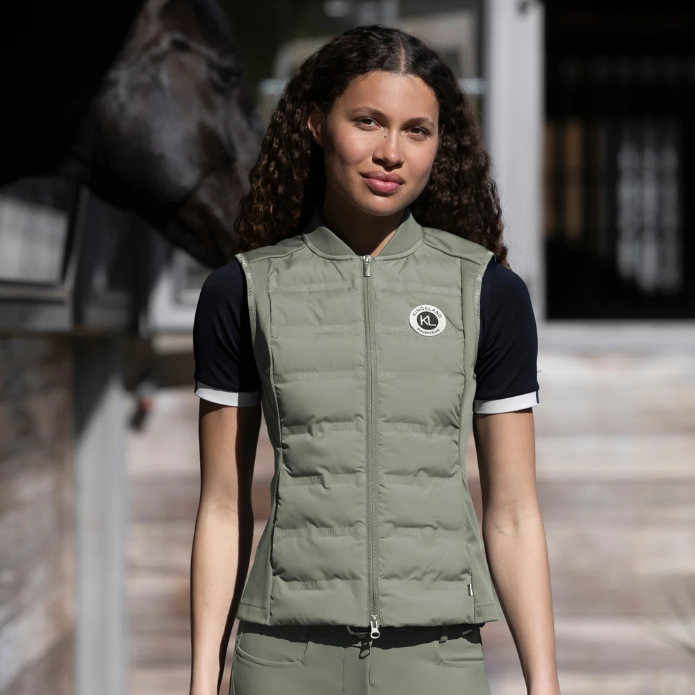 KLLucy Ladies Hybrid Bodywarmer - Green Agave - Image 4