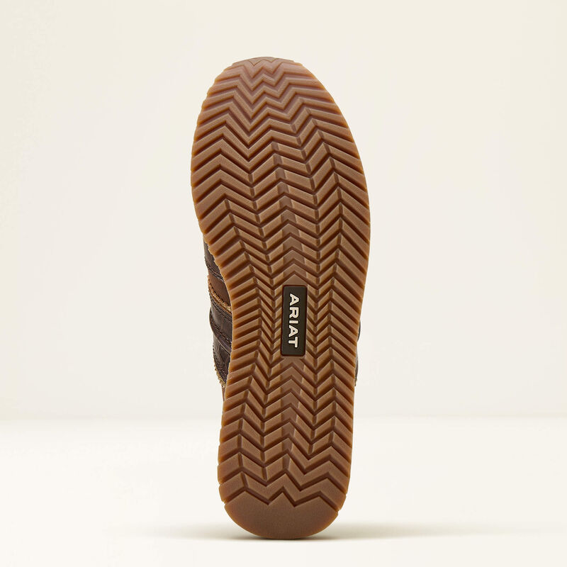 Ariat Women's Ranch Runner Trainer -Aged Tan / Luxe Espresso Croc - Image 3